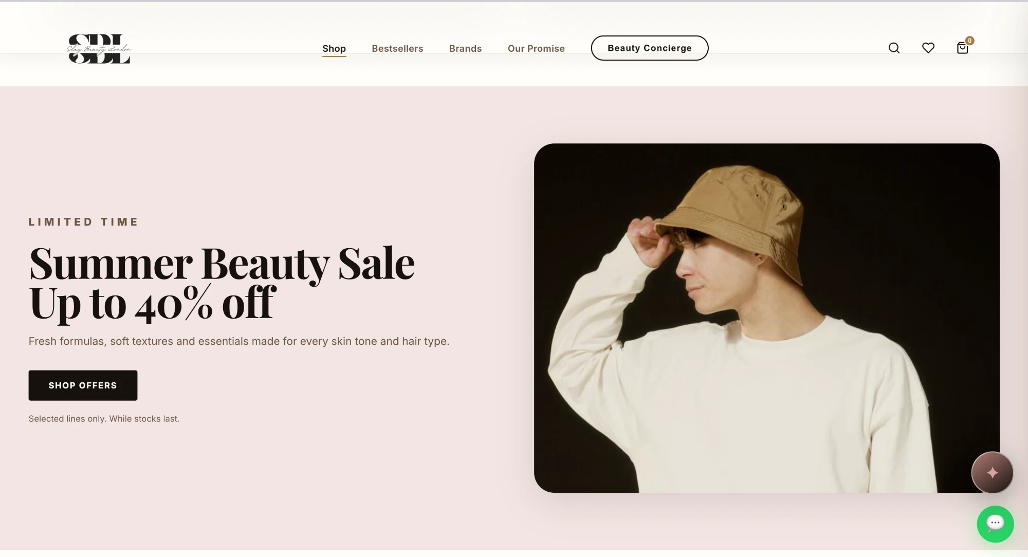 Slay Beauty London seasonal campaign page — Summer Beauty Sale